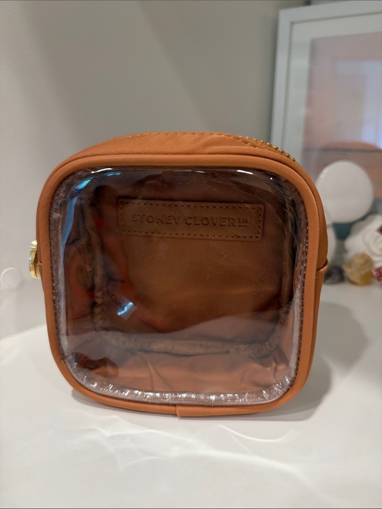 Stoney Clover Lane Handbags - Stoney Clover Lane Clear Cosmetic Pouch - Cognac Trim. Mini